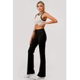 thumbnail image 3 of Buttery Soft Drawstring Waist Flare Pants - Black, 3 of 11