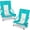 Teal, variant on SUNSPIRE Beach Chair for Adults Low Back Portable Folding Camping Chair with Cup Holder & Carry Bag for Outdoor Beach Picnic Travel 2-Pack Teal