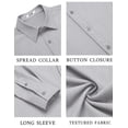 thumbnail image 5 of COOFANDY Men's Dress Shirt Casual Button Down Shirts for Men Untucked Shirt, 5 of 6