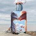 thumbnail image 3 of Lsque Red And White Bird Couple Printed Luggage Cover, Travel Luggage Protector,Scratch and Dirt Resistant, Fits 18-32 Inch Luggage - X-Large, 3 of 9