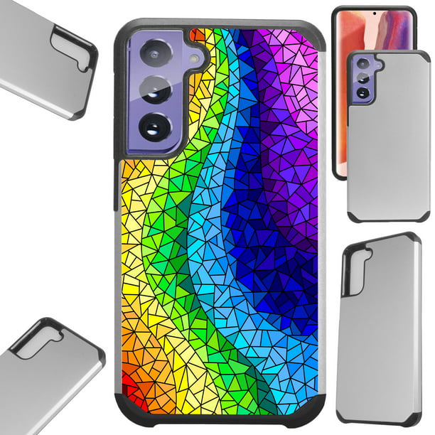 Compatible With Samsung Galaxy S21 5g Hybrid Fusion Guard Phone Case Cover Rainbow Glass Walmart Com Walmart Com