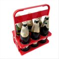 thumbnail image 1 of 6 Hole Foldable Beer Bottle Holder, Bar Drink Holder Container Red, 1 of 5