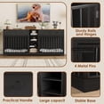 thumbnail image 7 of Luku 82" Double Dog Crate Furniture, Indoor Wooden Kennel for 2 Dogs with 4 Drawers, Shelves & TV Stand, 7 of 7