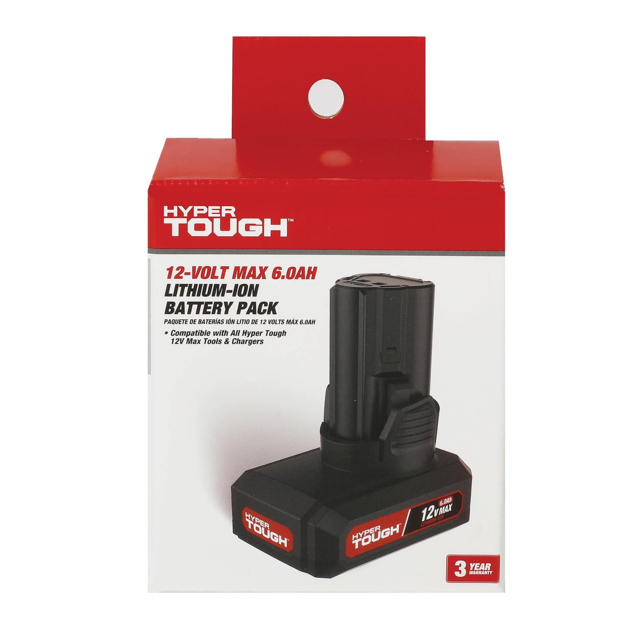 Hyper Tough 12V 6.0Ah Lithium-Ion Rechargeable Battery Pack