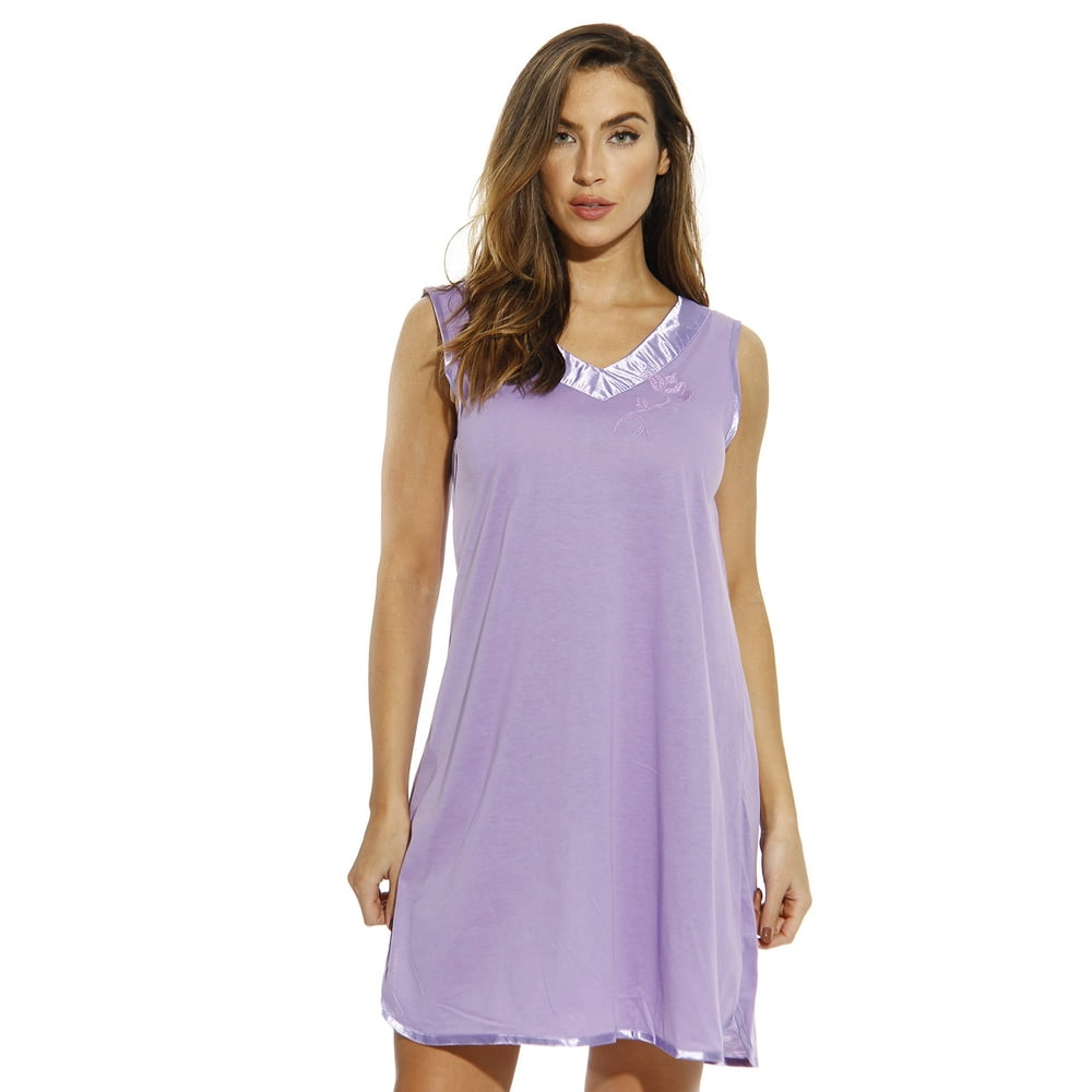 Dreamcrest - Dreamcrest Women's Nightgown with Floral Embroidered Trim ...