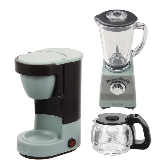 BESTYASH 1 Set Mini Juicer Machine Dollhouse Miniature Accessories Blue Plastic Pretend Play Decoration