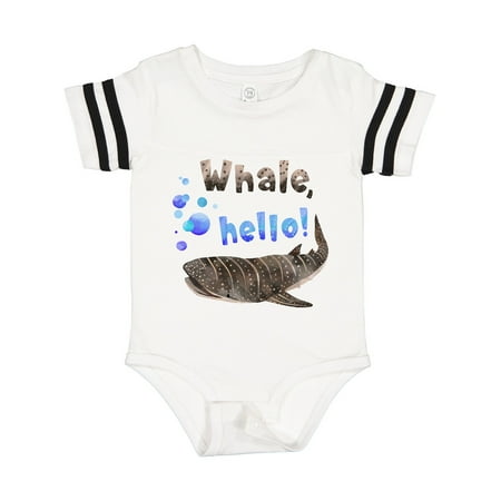 

Inktastic Whale Hello! Cute Whale Shark with Bubbles Gift Baby Boy or Baby Girl Bodysuit
