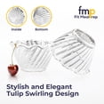 thumbnail image 6 of Fit Meal Prep 12 Pack Plastic Dessert Cups 5 oz, Clear Mini Ice Cream Sundae Cups, Individual Swirl Tulip Shape Dish Holder for Party, Wedding, Buffet, 6 of 7