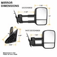 thumbnail image 3 of AKKON - For 99-07 Chevy Silverado Pickup Truck Extendable Towing Manual Mirrors Driver+Passenger Side Pair Replacement, 3 of 6