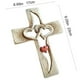 thumbnail image 2 of Cruz Tallada Cruz De Madera Cruz Colgante Cruz Tallada Corazones Entrelazados Amor Cruz De Madera Diseño Tallado A Mano Para Colgar En La Pared Hogar Sala De Estar Decoración ANGGREK Wooden Cross, 2 of 7