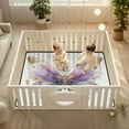 thumbnail image 2 of WOBOGO Pastel Butterfly Baby Playmats Extra Large Waterproof Rollable Activity Pads for Toddlers 50×50inch, 2 of 7