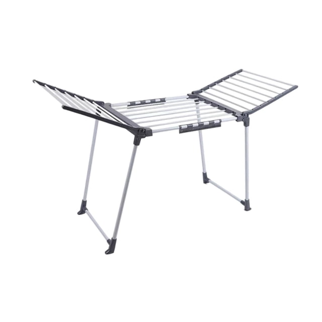 Tendedero de ropa, soporte para secadora de ropa, minimalista, ligero, plegable, con alas. gris