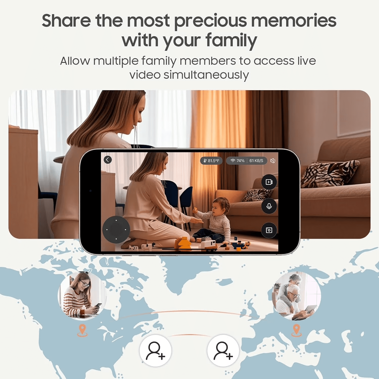 NZINZI 5.5" 1080P Smart WiFi Baby Monitor with Remote Pan-Tilt