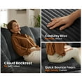 thumbnail image 4 of CHIC HOUSE Corner Seat for Modular Oversized Couch,Plush Corduroy Upholstered Chaise Module with Chenille Fabric,Convertible Sectional Sofa Unit in Black, 4 of 10