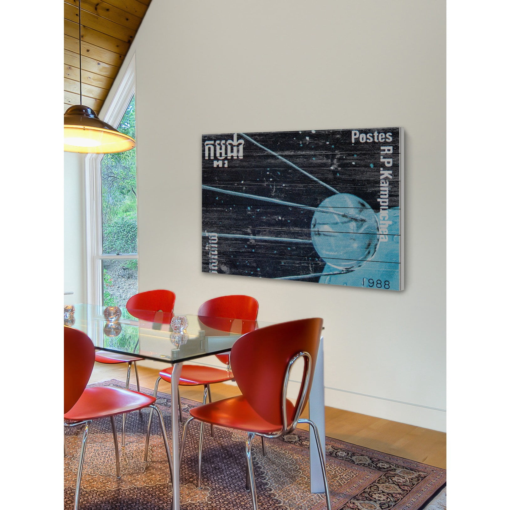 Marmont Hill ''Sputnik Stamp'' Graphic Art on Wood