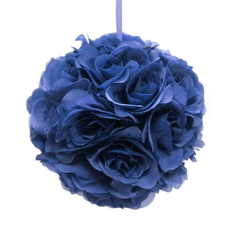 Silk Flower Kissing Balls Wedding Centerpiece, 10-inch, Royal Blue - Walmart.com