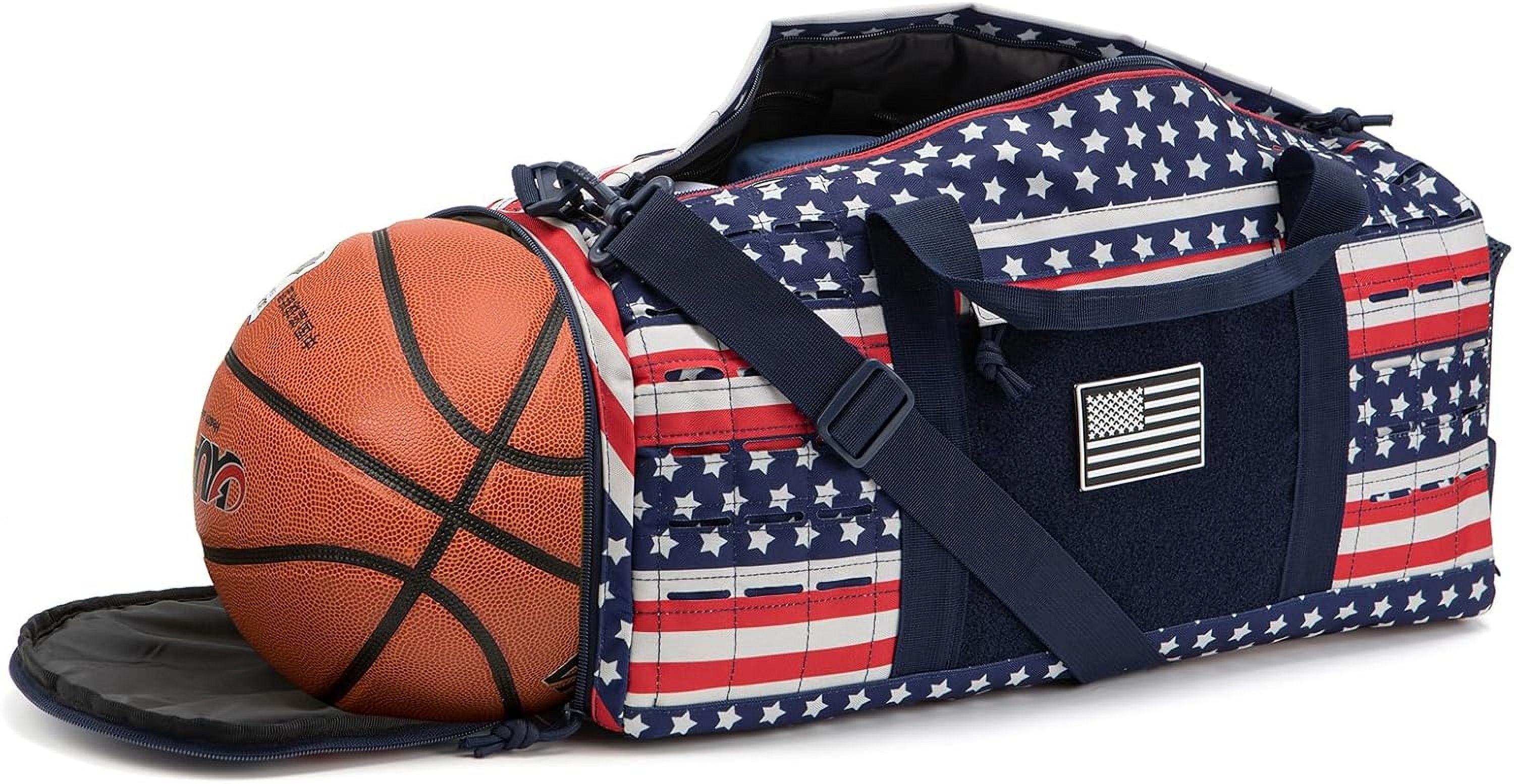 favastee 40L Military Tactical Duffle Bag For Men Sport Gym Fitness Tote Travel Training Workout With Shoe Compartment Basketball Football Weekender