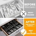 thumbnail image 4 of SpaceAid Bamboo Silverware Drawer Organizer with Labels, 15.6"L x 8"W x 2.4"H, Black, 4 of 7