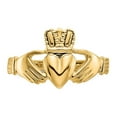thumbnail image 5 of 14k Yellow Gold Solid Polished Irish Claddagh Celtic Trinity Knot Ring Size 6 Ring for Women, 5 of 8