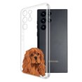 thumbnail image 2 of WIRESTER Transparent Soft Gel TPU Clear Case Slim Protective Cover for Samsung Galaxy S22 Ultra 6.8" 2022, Ruby Cavalier King Charles Spaniel Dog, 2 of 3
