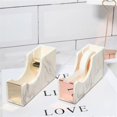 thumbnail image 2 of Desk Tape Dispenser Gold Rose Gold Metal Core Marble White Texture Office Supplies 1 Inch (Rose Gold, 2 of 5