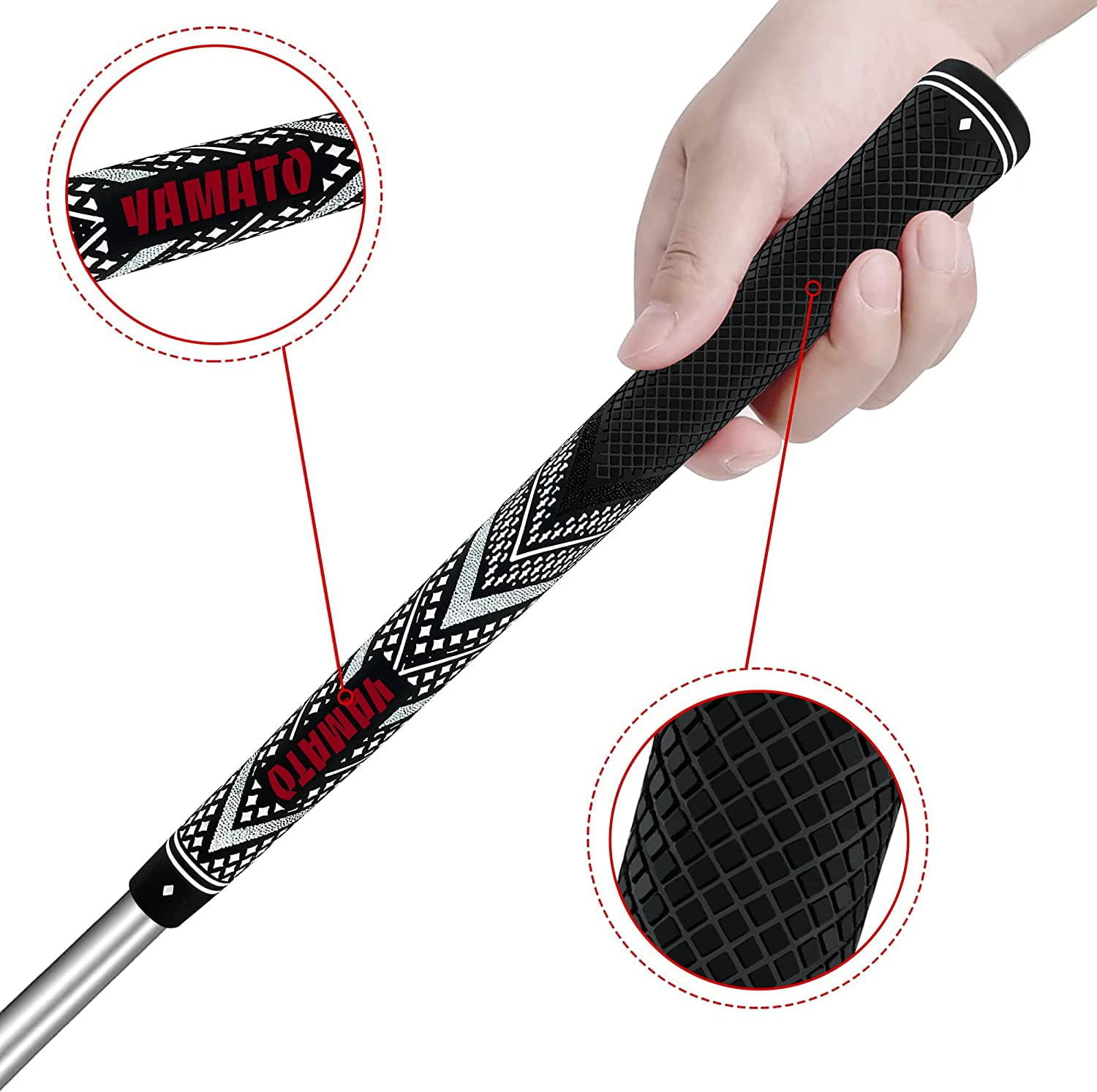 Yamato Innovative Golf Grips 13 Pack Midsize/Standardsize Golf Club Grips, All-Weather Firm Control And High Performance Grips Provides Superior Comfort And Responsiveness