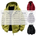 thumbnail image 2 of Mrmaere Hooded Multi Pocket Cargo Jacket Men Hooded Button Zip Up Casual Workwear Jacket Wine L, 2 of 7