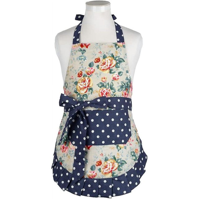 Delantales de cocina para niñas pequeñas con bolsillos, adorables delantales de algodón para niñas pequeñas