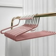 thumbnail image 2 of Xuniizn Pants Hangers Space Saving Non Slip, Trouser/Blanket/Jeans Z Shaped Clothes Hangers for Pants Closet Space Saving,Metal Pant Hangers Strong Durable, Pink, 2 of 7