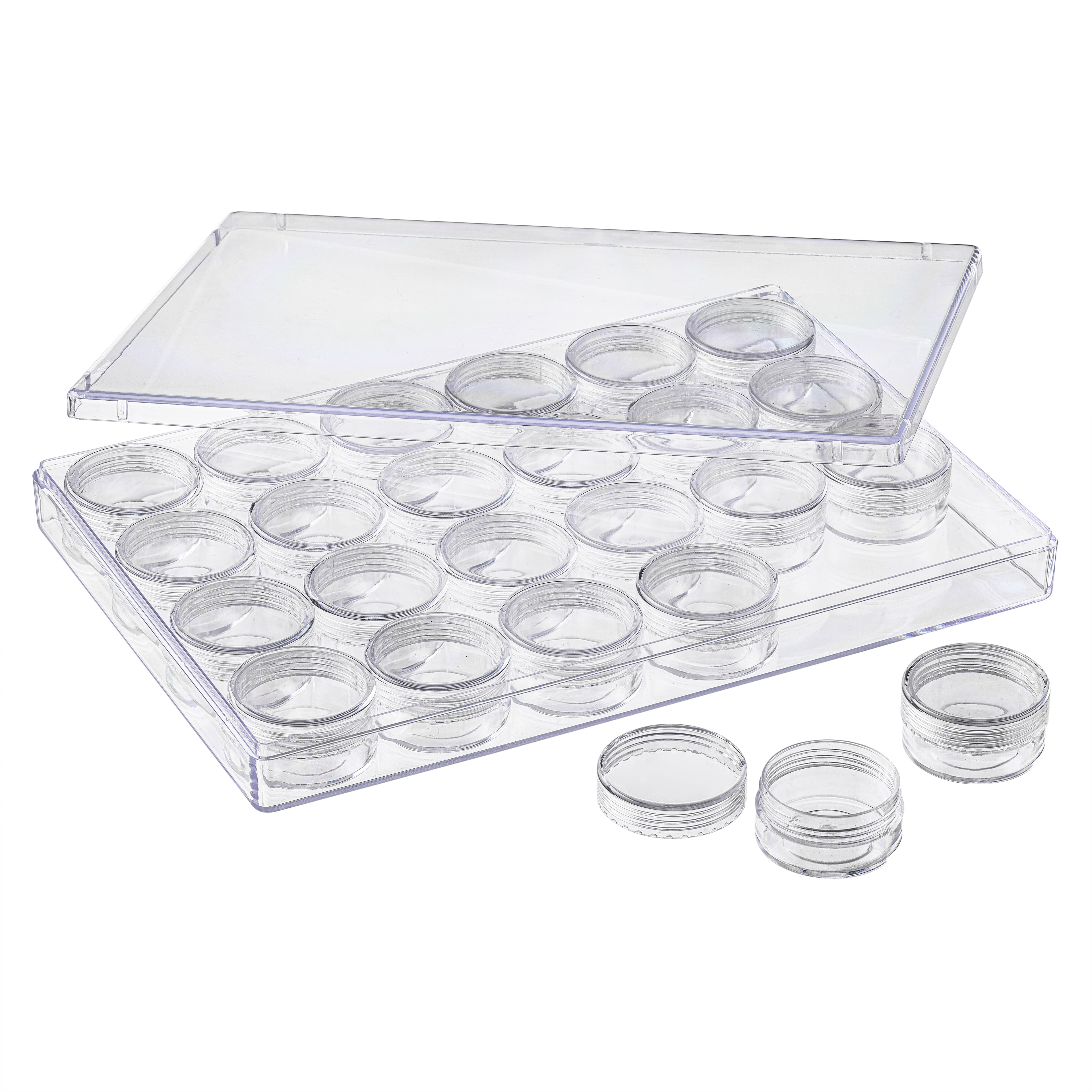 6 Pack: 9.5" Bead Storage Case with Jars by Bead Landing