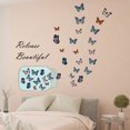 thumbnail image 2 of Un conjunto de mariposas volando desde una botella, pegatinas de pared, pegatinas de pared, 2 of 5