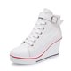 thumbnail image 3 of Zapatillas De Lona Con Plataforma Para Mujer, Zapatos Casuales Con Cremallera Lateral Y Punta Redonda Con Cordones, Zapatos De Cuña Cómodos Para Exteriores, 3 of 3