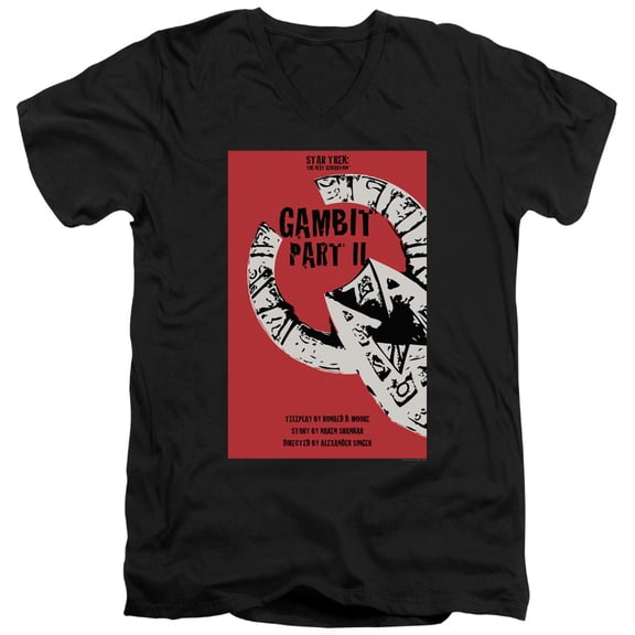 Star Trek - Tng Season 7 Episode 5 - Slim Fit V Neck Shirt - Medium