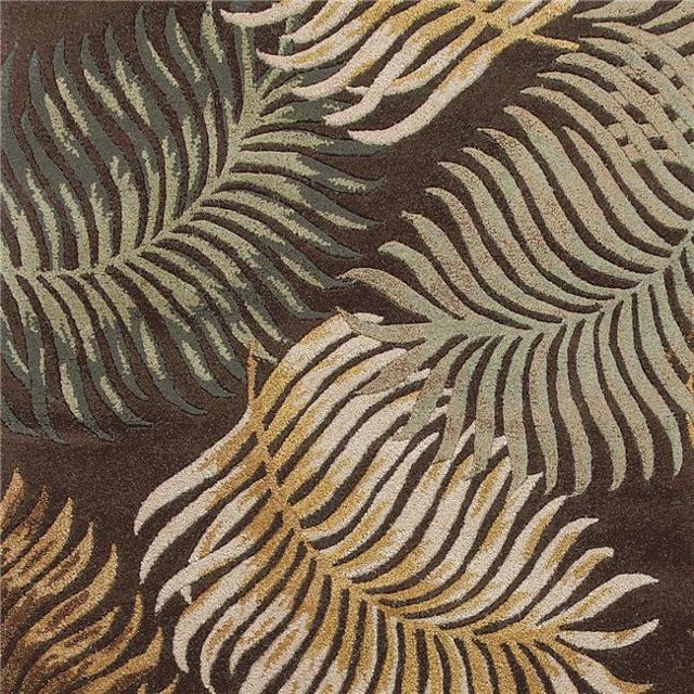HomeRoots 353968 30 x 50 in. Wool Espresso Area Rug