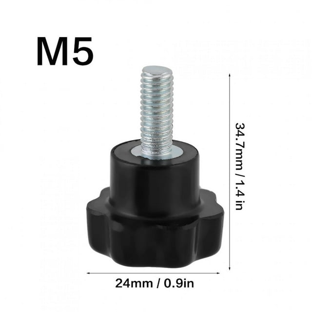 Bouton d'Outil de Machine, 10 Pcs M5*16 Bouton de Tour en Plastique Technologie Avancée