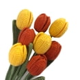 thumbnail image 3 of Ramo de tulipanes tejido a mano, bolsa de material para manualidades, crochet, lana, regalo casero para novias, día de San Valentín, 3 of 5