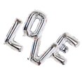 thumbnail image 2 of 32 Inch Silver Love Balloon Romantic Wedding Bridal Shower Anniversary Script Love Letter Wedding Decor, 2 of 9