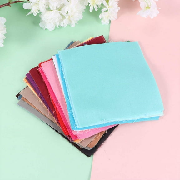 Milisten Soft Durable Assorted Color Cotton Patch Cloth for Embroidery 50Pcs