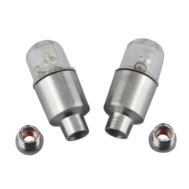 Kit de 2 luces LED estroboscópicas de neón para válvula de neumático de motocicleta o coche Verde