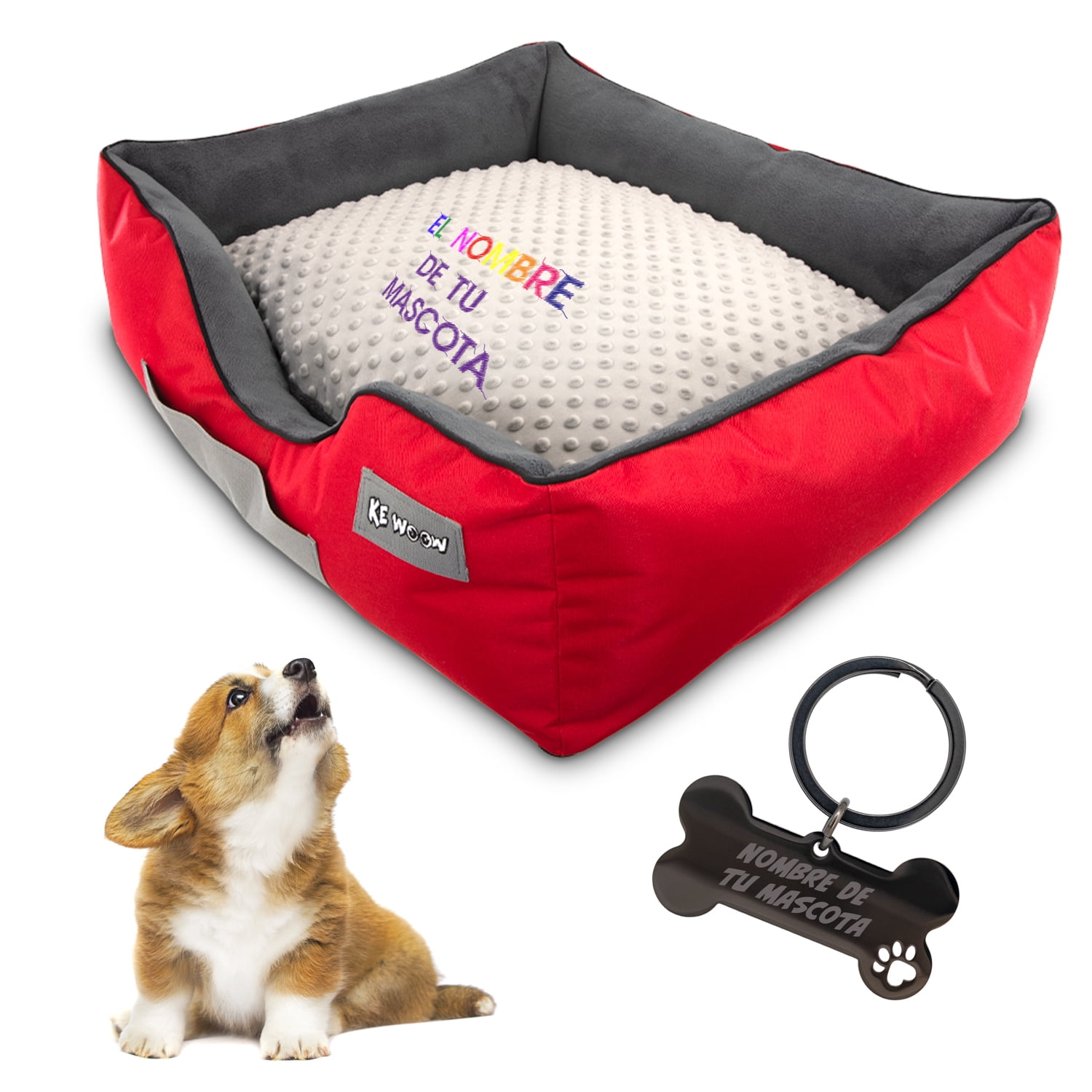 Cama Chica KE WOOW para Perros Resistente Funda de Colchon