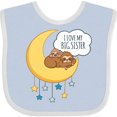 thumbnail image 3 of Inktastic I Love My Big Sister Boys or Girls Baby Bib, 3 of 4