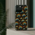 thumbnail image 3 of DistinctInk Hybrid (Acrylic / TPU) Clear Slim Fit Case for Apple iPhone 13 Pro (6.1" Screen) - "Scattered Spectrums: A Minimalistic Rainbow Pattern", 3 of 8