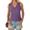 thumbnail image 4 of MOSHU Summer Tank Tops for Women Plus Size V Neck Sleeveless Tops Loose Fit Dressy Casual Shirts, 4 of 9