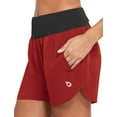 thumbnail image 2 of BALEAF Womens Shorts 5 Inches Quick Dry Running Gym Workout Active Wear with Zipper Pocket Red XXXL, 2 of 6