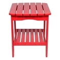 thumbnail image 3 of Shine Company Rectangular Traditional Wood Indoor/Outdoor Side Table in Red, 3 of 5
