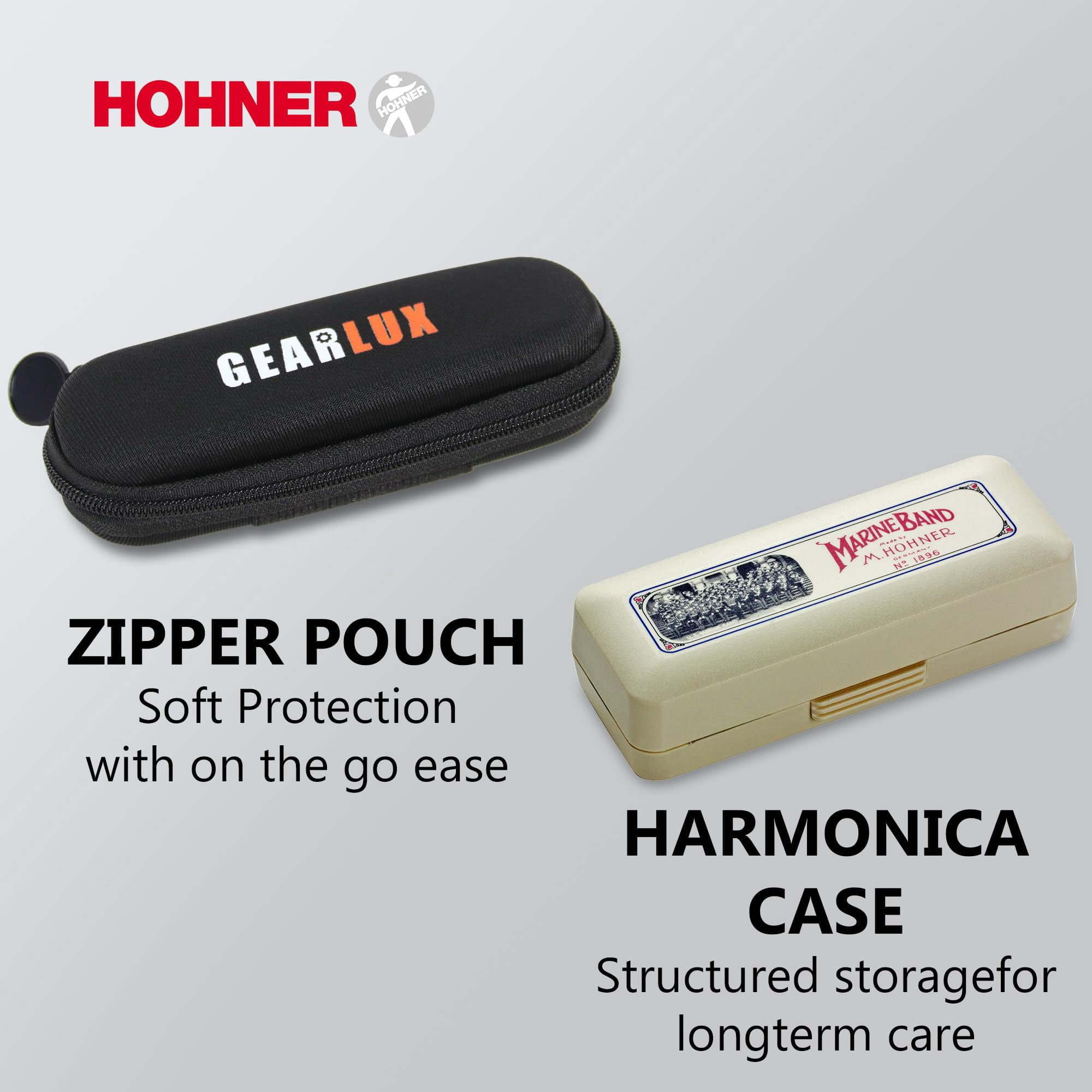 Hohner Marine Band 1896 Harmonica - Key of C w/ Instructional Manual