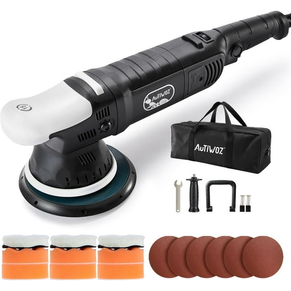 Car Buffer Polisher, 6-Inch Dual Action Polisher for Car Detailing, Random Orbital Car Polisher with 6 Variable Speeds, DA Polishers Kit for Car Detailing/Polishing/Waxing