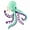 Blue-orange, variant on Squeaky Dog Toys Big Plush Dog Toys Stuffed Toys Durable Octopus Shape Puppy Chew Toys for Small, Medium and Big Dogs