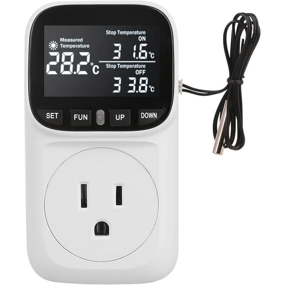 LAICAIW Controller Socket Regulation Smart Thermostat Thermostat Controller Controller Outlet Plug Thermostat Socket 15A Controller Socket High- Digital Display Smart Thermostat Fish Tank Touch