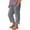 Grey, variant on Boys Summer Straight Leg Linen Pants Lightweight Casual Elastic Waist Loose Beach Pants (White, 8-9 Years)